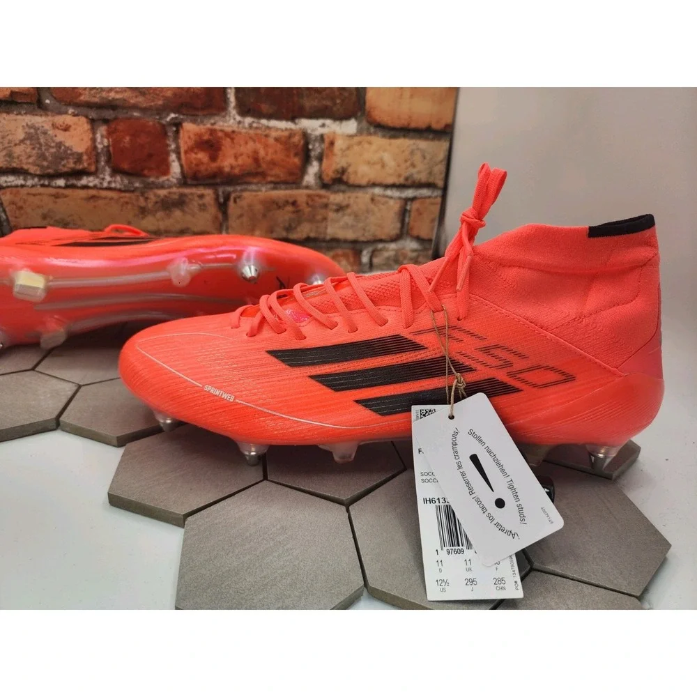Adidas F50 Elite Mid SG Turbo Aurora Hot Pink Red Women's Sz 12.5‎ Men's Size 11